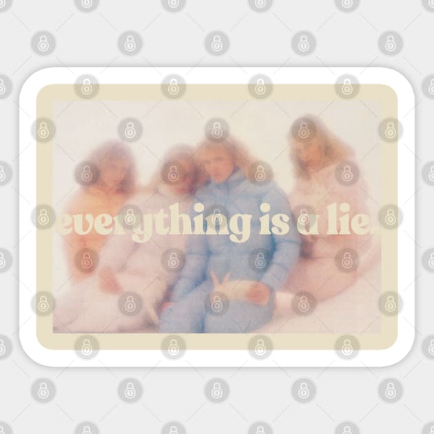 Everything Is A Lie /\/\/\/\ Aesthetic Nihilism Design Sticker by DankFutura